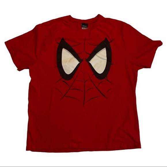 Marvel Mad Engine Red Short Sleeved Spider-Man T-Shirt Graphic T - Picture 1 of 8